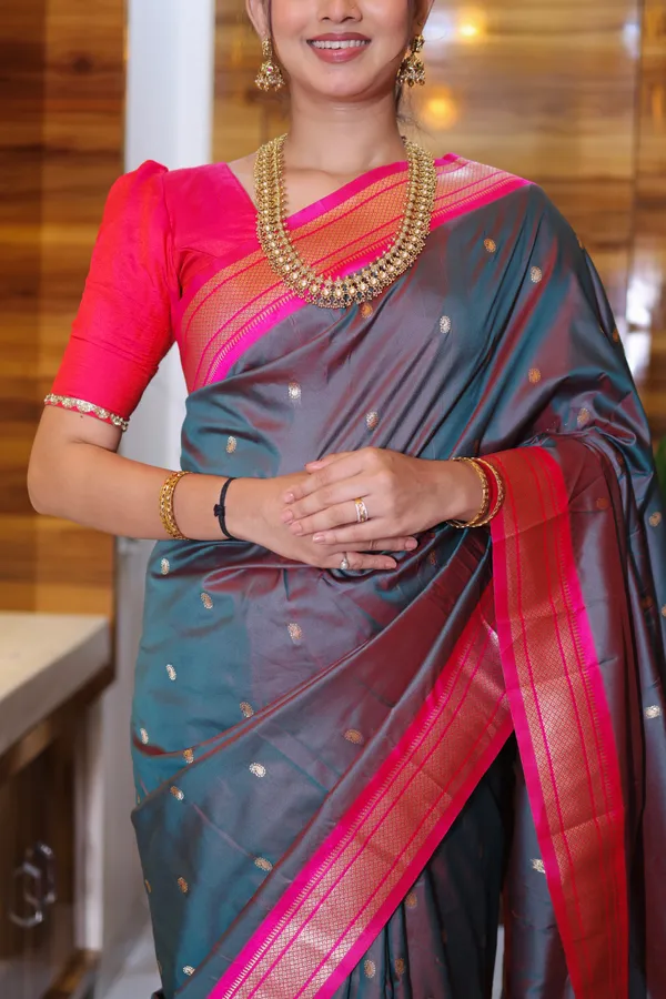Paiithani_silk_saree_With_Zari_Woven_With_Blouse_Piece