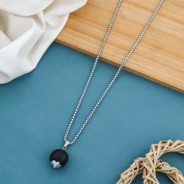 Black_Stone_Karungali_12MM_Beads_with_Stainless_steel_Chain_