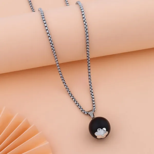 Black_Stone_Karungali_12MM_Beads_with_Stainless_steel_Chain_