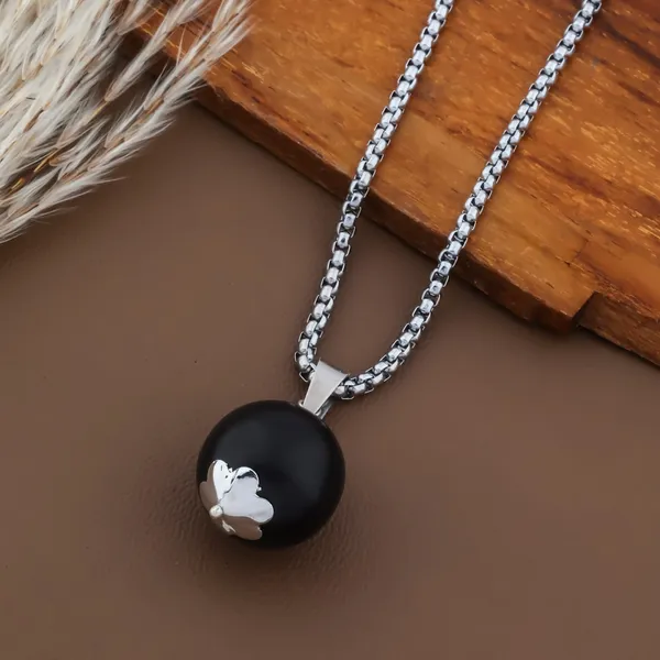 Black_Stone_Karungali_12MM_Beads_with_Stainless_steel_Chain_