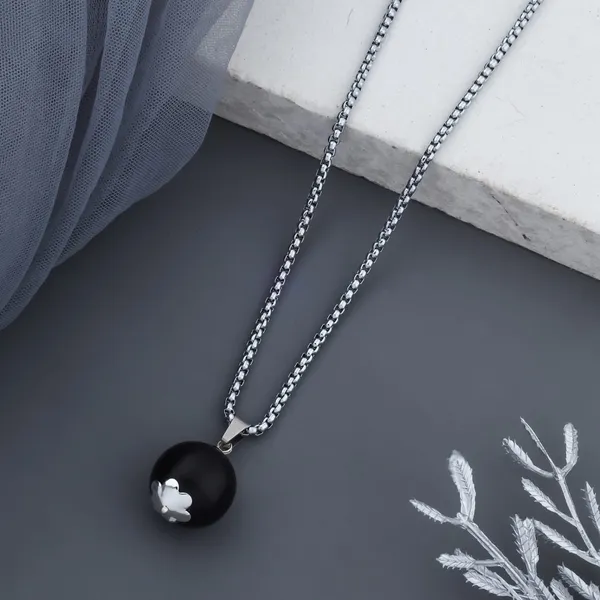 Black_Stone_Karungali_12MM_Beads_with_Stainless_steel_Chain_