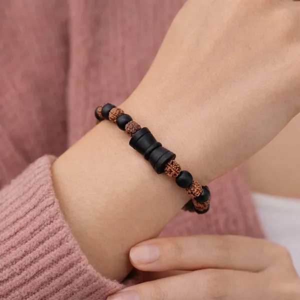 Karungali_Rudraksha_Damru_Bracelet_Orignal