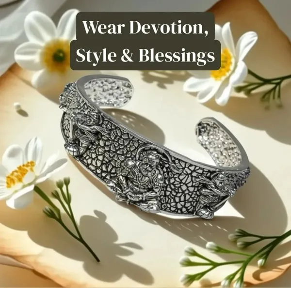 Lord_Bajrang_Bali_Silver_Plated_Kada_For_Man