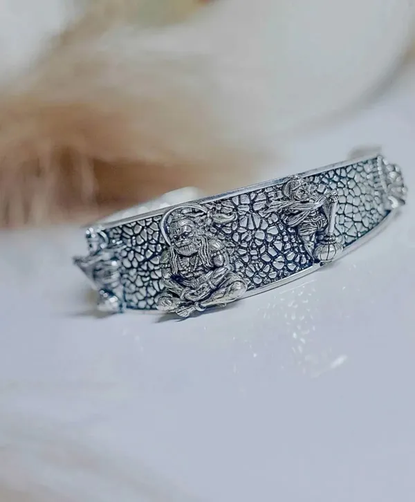Lord_Bajrang_Bali_Silver_Plated_Kada_For_Man