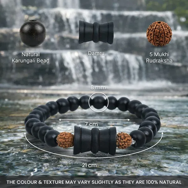 Rudraksha_Karungali_Healing_Bracelet_With_Damru_8mm