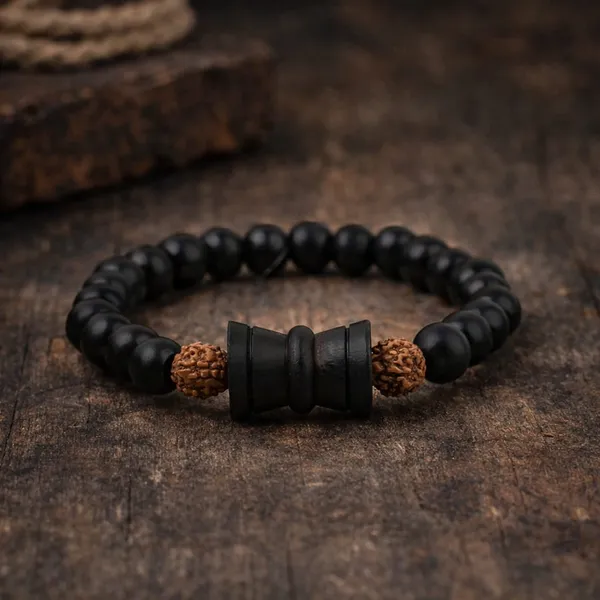 Rudraksha_Karungali_Healing_Bracelet_With_Damru_8mm