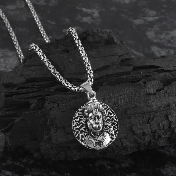 Sterling_Silver_Plated_God_Hanuman_Pendant_With_Chain