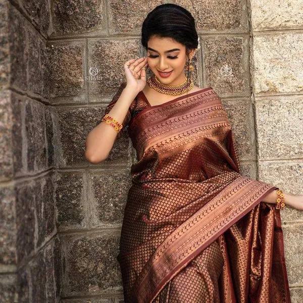 Amiable_Brown_Soft_Banarasi_Silk_Saree_With_Elision_Blouse_Piece