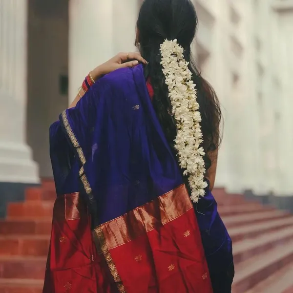 Bollywood_Style_Blue&Red_Cotton_Silk_Saree_With_Majestic_Blouse_Piece