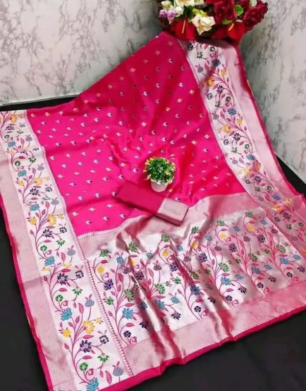 Effervescent_Light_Pink_Soft_Banarasi_Silk_Saree_With_Elision_Blouse_Piece
