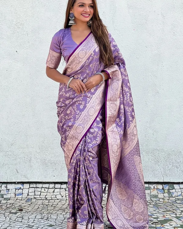 Gossamer_Lavender_Soft_Banarasi_Silk_Saree_With_Elision_Blouse_Piece