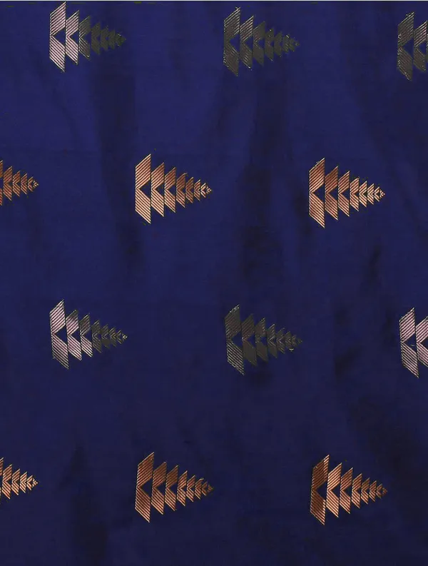 Imbrication_Blue_Kanjivaram_Silk_Saree_With_Glamorous_Blouse_Piece