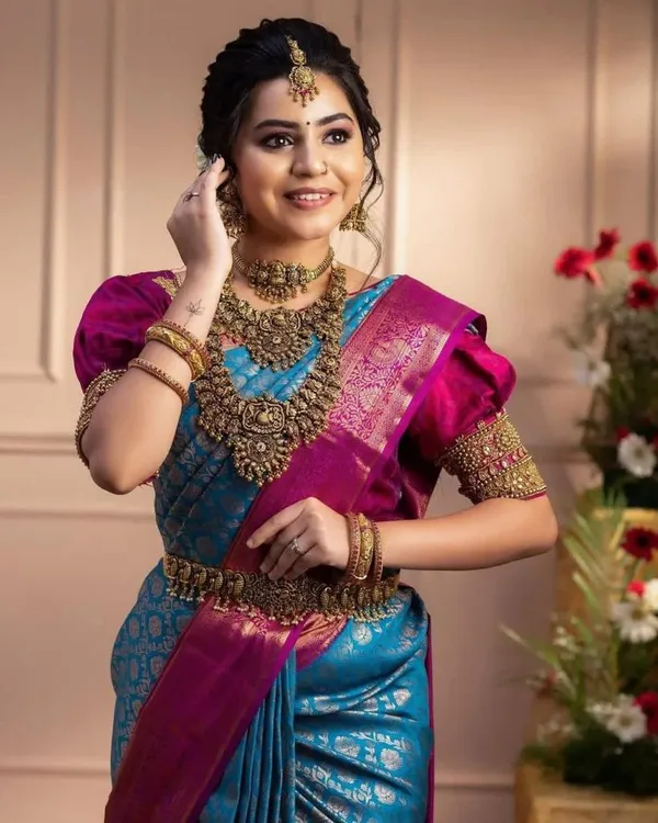 Lassitude_Light_Blue_Soft_Banarasi_Silk_Saree_With_Lissome_Blouse_Piece