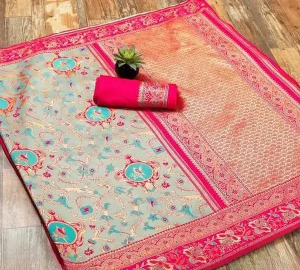 Mellifluous_Light_Blue_Soft_Banarasi_Silk_Saree_With_Evocative_Blouse_Piece