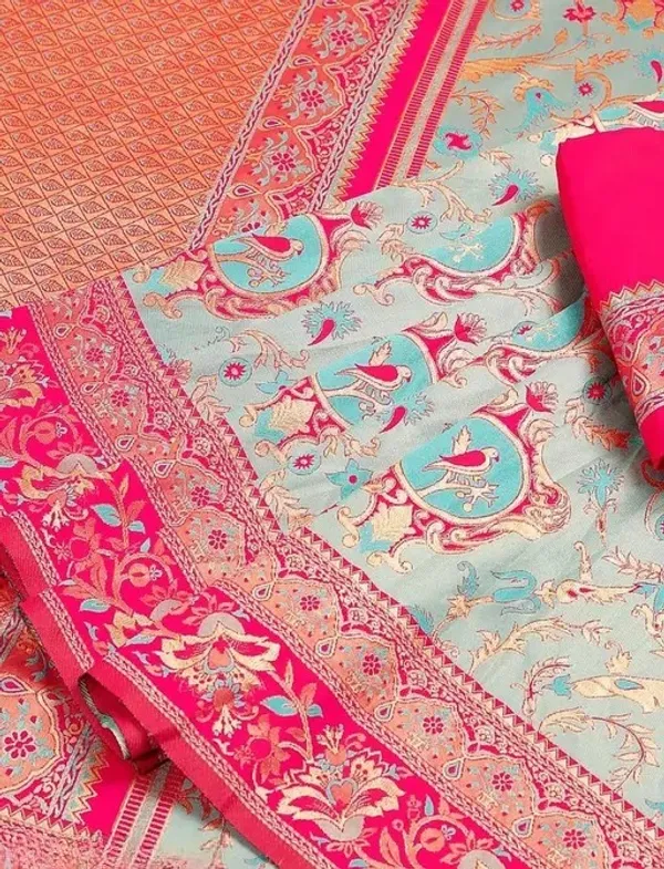 Mellifluous_Light_Blue_Soft_Banarasi_Silk_Saree_With_Evocative_Blouse_Piece