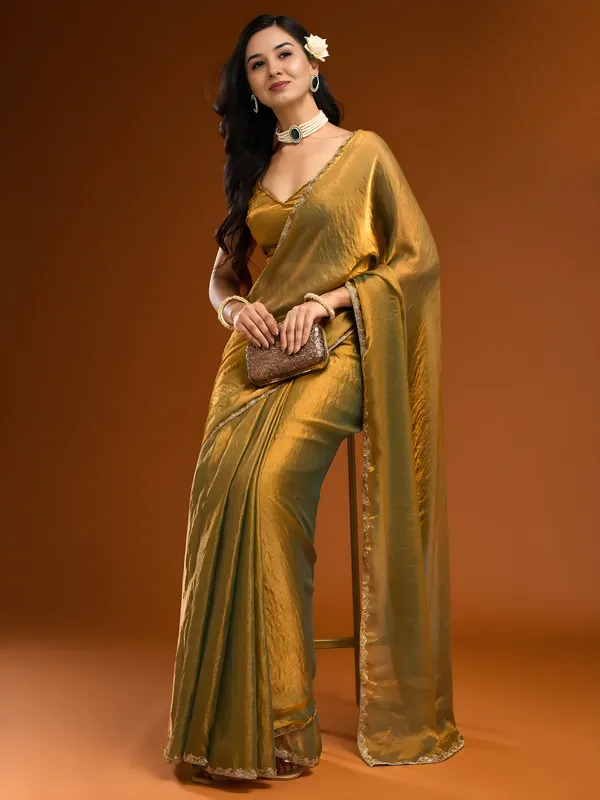 Nemesis_Yellow_Embroidery_Work_Chiffon_Silk_Saree_With_Embrocation_Blouse_Piece
