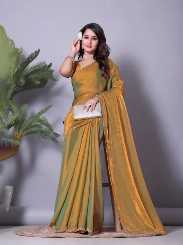Nemesis_Yellow_Embroidery_Work_Chiffon_Silk_Saree_With_Embrocation_Blouse_Piece