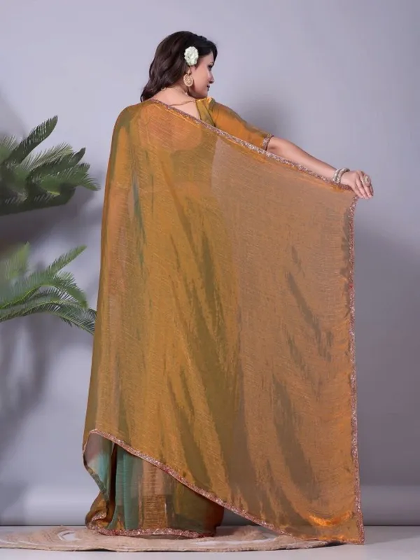 Nemesis_Yellow_Embroidery_Work_Chiffon_Silk_Saree_With_Embrocation_Blouse_Piece