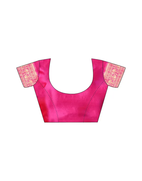 Opulent_Pink_Soft_Banarasi_Silk_Saree_With_Ethnic_Blouse_Piece