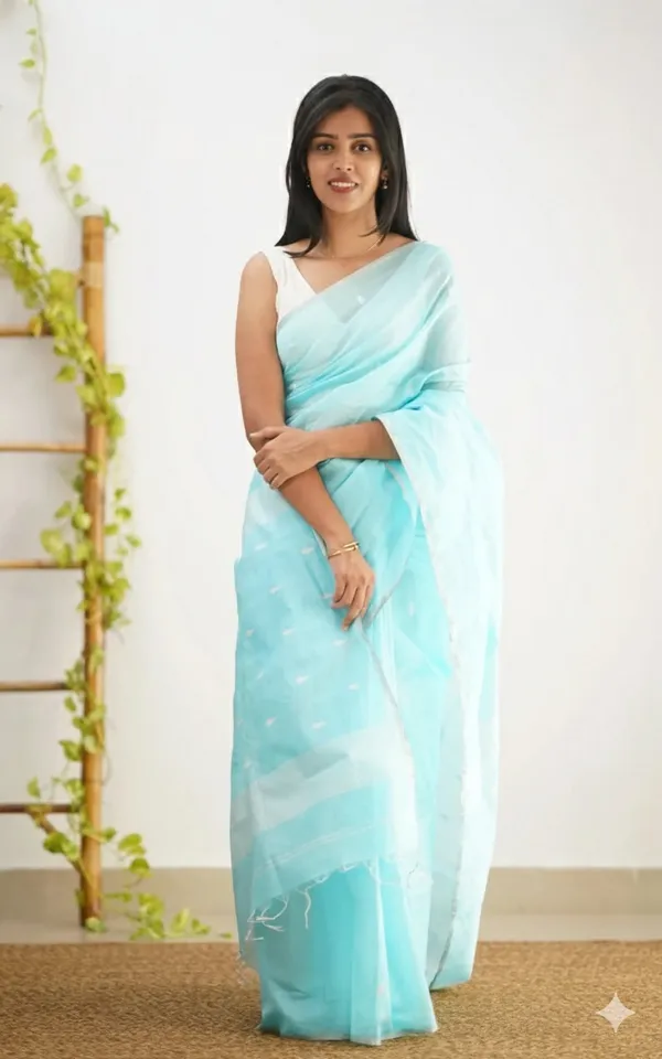 Outstanding_Cotton_Silk_Saree_With_Deserving_Blouse_Piece