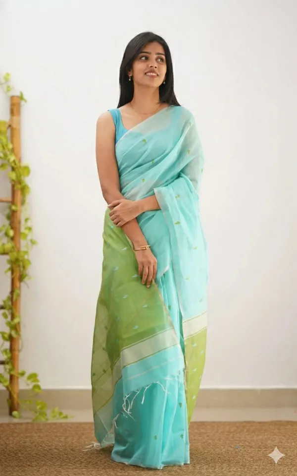 Outstanding_Cotton_Silk_Saree_With_Deserving_Blouse_Piece