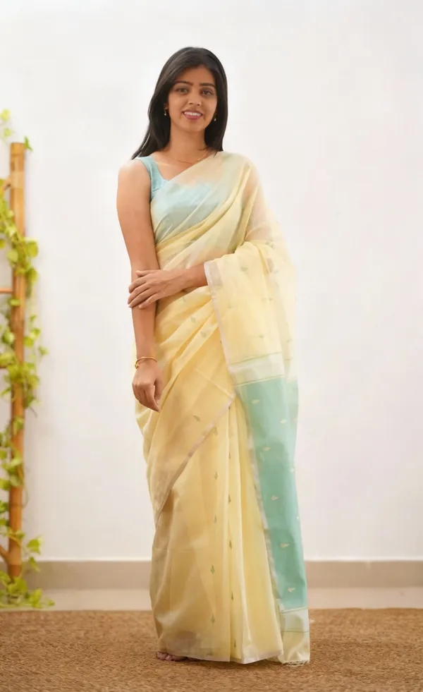 Outstanding_Cotton_Silk_Saree_With_Deserving_Blouse_Piece