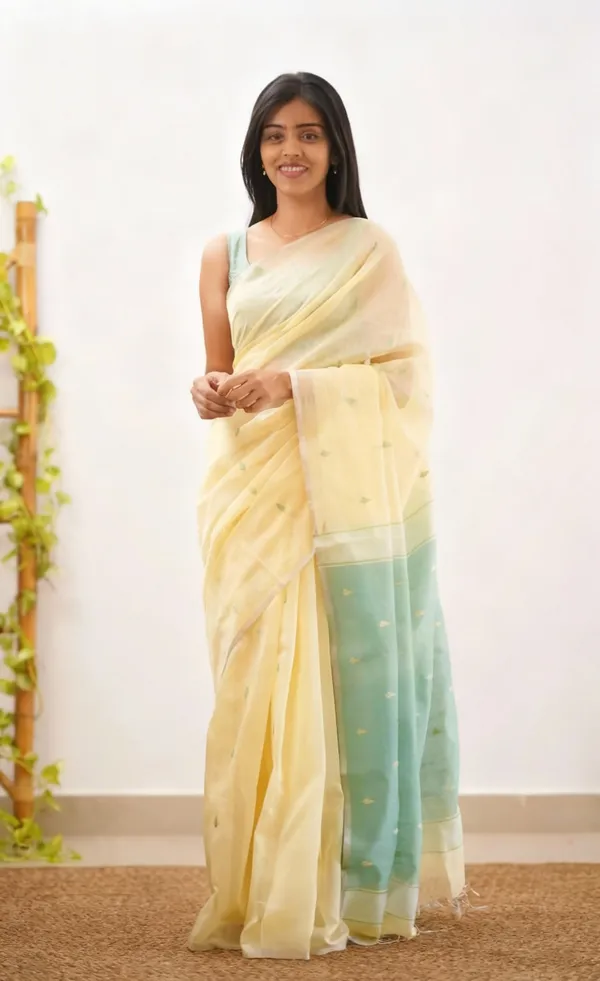 Outstanding_Cotton_Silk_Saree_With_Deserving_Blouse_Piece
