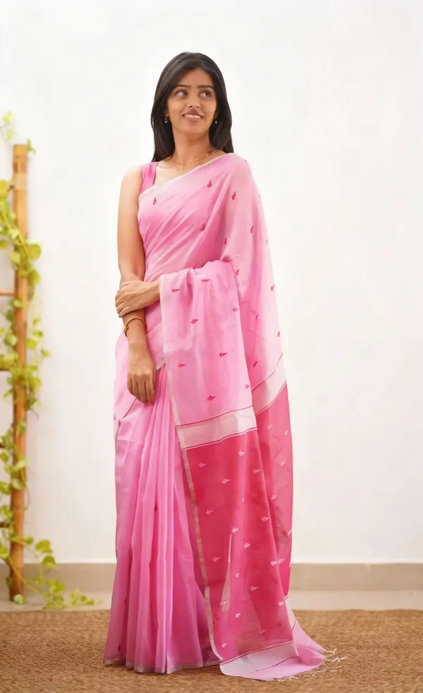 Outstanding_Cotton_Silk_Saree_With_Deserving_Blouse_Piece