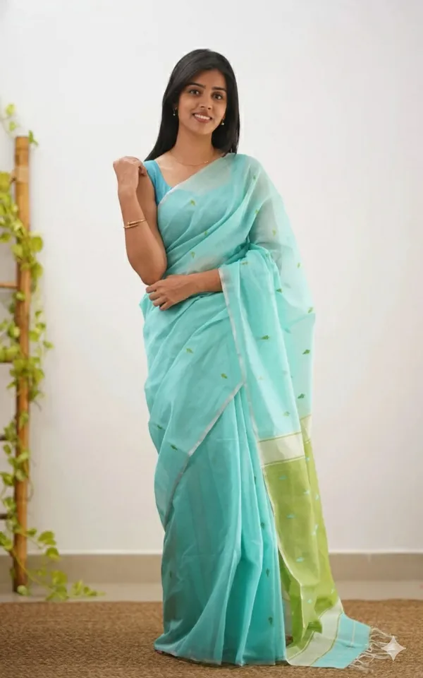 Outstanding_Cotton_Silk_Saree_With_Deserving_Blouse_Piece