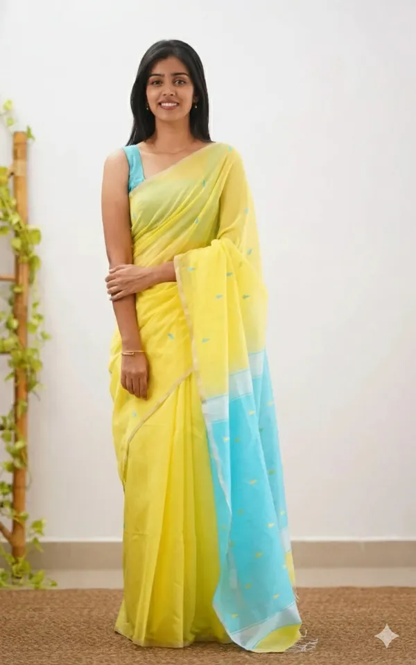 Outstanding_Cotton_Silk_Saree_With_Deserving_Blouse_Piece