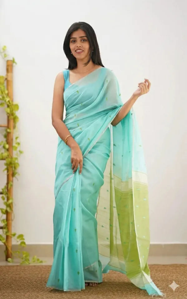 Outstanding_Cotton_Silk_Saree_With_Deserving_Blouse_Piece