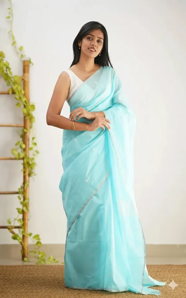 Outstanding_Cotton_Silk_Saree_With_Deserving_Blouse_Piece