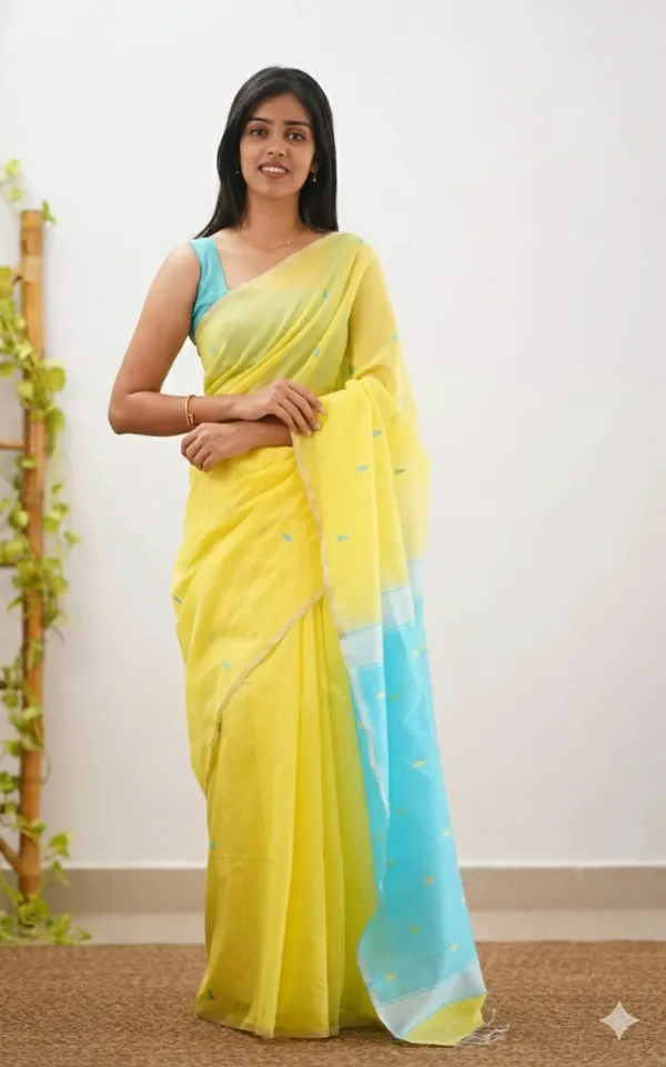 Outstanding_Cotton_Silk_Saree_With_Deserving_Blouse_Piece