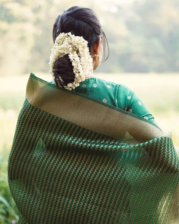 Palimpsest_Green_Kanjivaram_Silk_With_Fairytale_Blouse_Piece