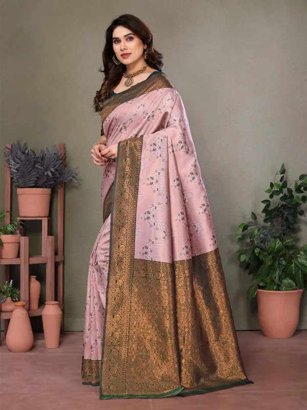 Prettiest_Soft_Banarasi_Silk_Saree_With_Twirling_Blouse_Piece