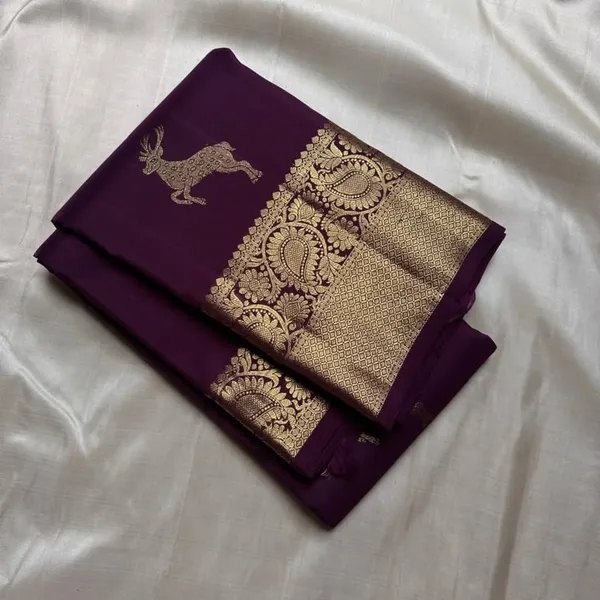 Prominent_Wine_Soft_Banarasi_Silk_Saree_With_Blissful_Blouse_Piece