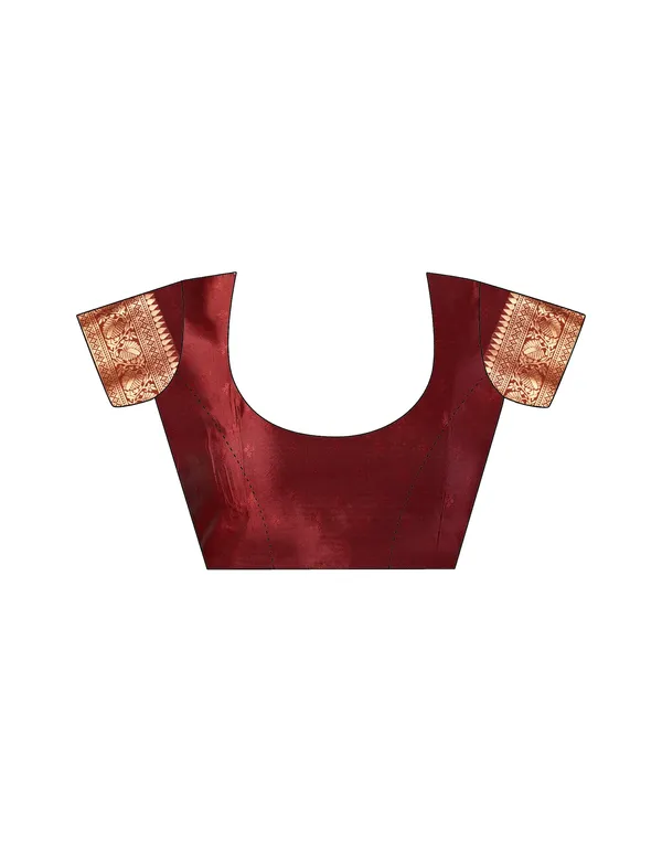 Quintessential_Maroon_Soft_Banarasi_Silk_Saree_With_Nemesis_Blouse_Piece