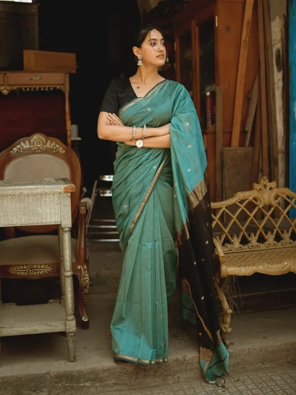 Sophisticated_Cotton_Silk_Saree_With_Prodigal_Blouse_Piece