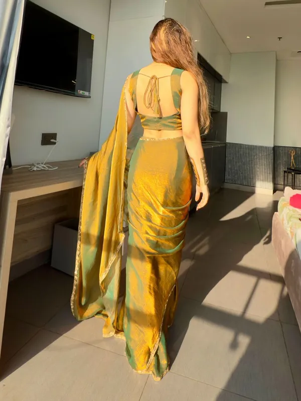 Traditional_Yellow_Embroidery_Work_Chiffon_Silk_Saree_With_Demure_Blouse_Piece