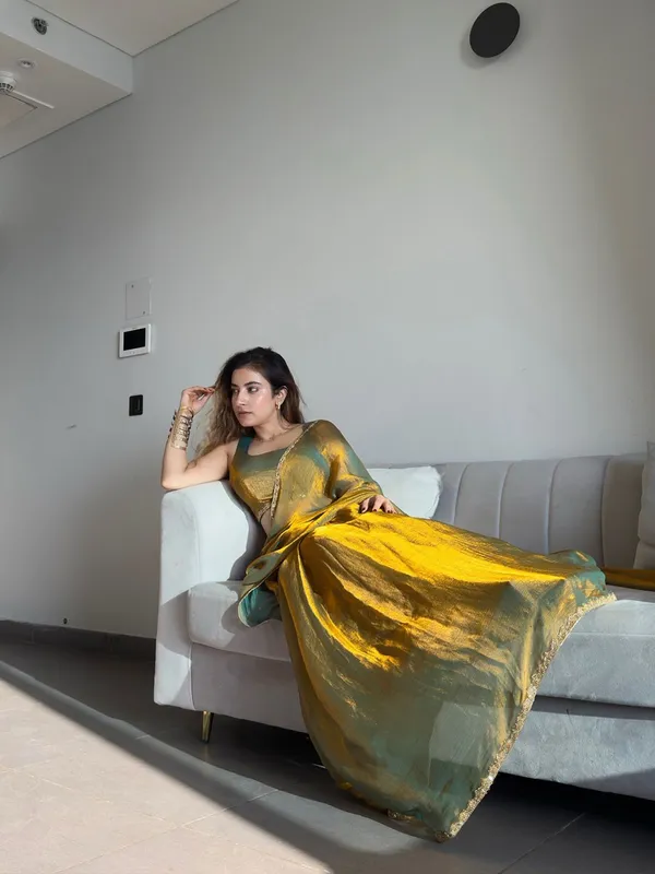 Traditional_Yellow_Embroidery_Work_Chiffon_Silk_Saree_With_Demure_Blouse_Piece