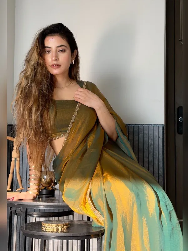 Traditional_Yellow_Embroidery_Work_Chiffon_Silk_Saree_With_Demure_Blouse_Piece