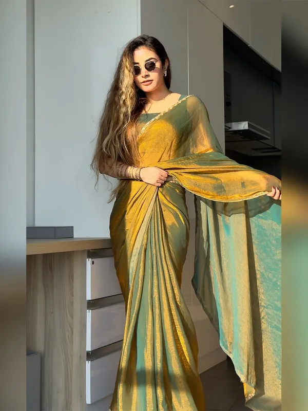 Traditional_Yellow_Embroidery_Work_Chiffon_Silk_Saree_With_Demure_Blouse_Piece
