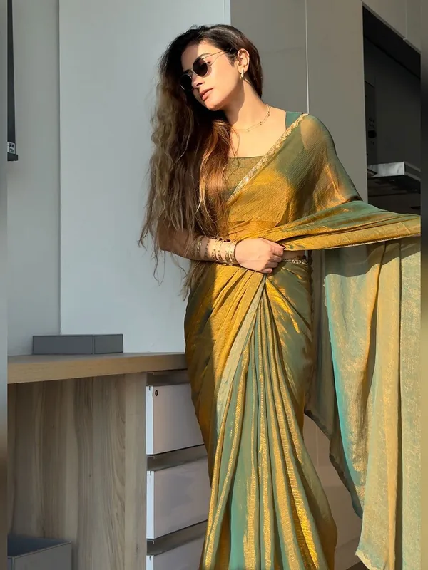 Traditional_Yellow_Embroidery_Work_Chiffon_Silk_Saree_With_Demure_Blouse_Piece