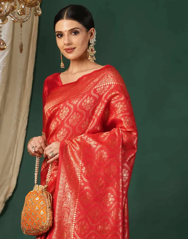 Tremendous_Red_Soft_Banarasi_Silk_Saree_With_Incomparable_Blouse_Piece