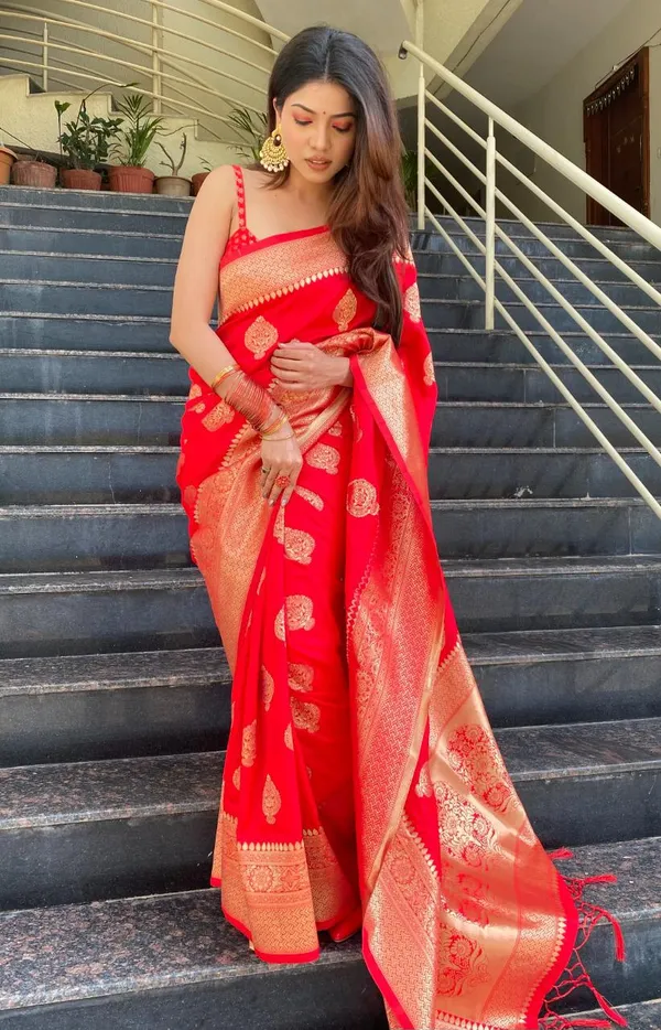 Tremendous_Red_Soft_Banarasi_Silk_Saree_With_Supernal_Blouse_Piece