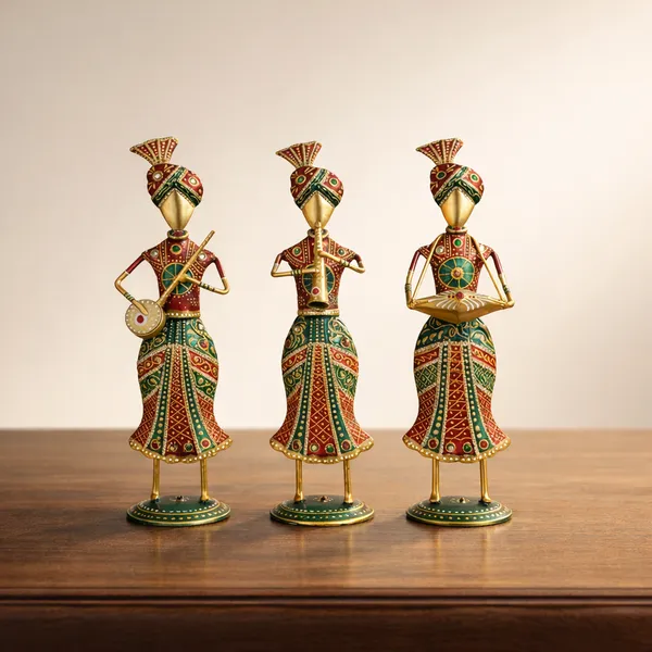 Handcrafted_Metal_Rajasthani_Tribal_Musician_Showpiece_Set_of_3_(13_Inch)
