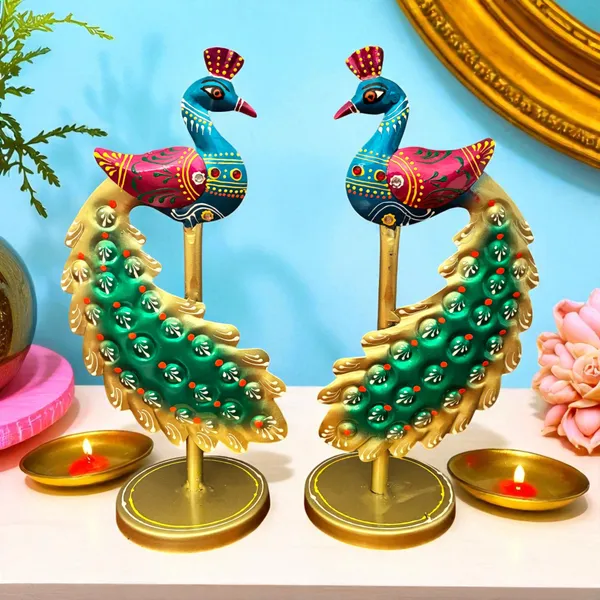 Handcrafted_Peacock_Duo_Sculpture_-_Vibrant_10-Inch_Metal_Art_for_Home_Decor_(Set_of_2)