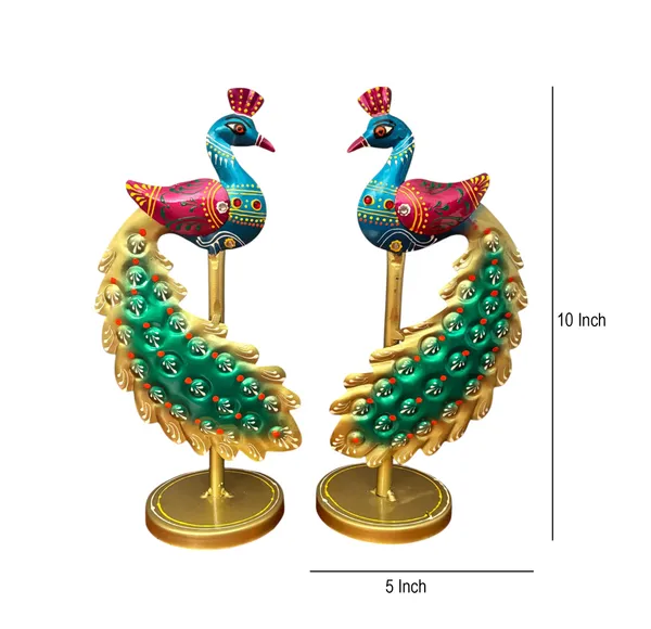 Handcrafted_Peacock_Duo_Sculpture_-_Vibrant_10-Inch_Metal_Art_for_Home_Decor_(Set_of_2)