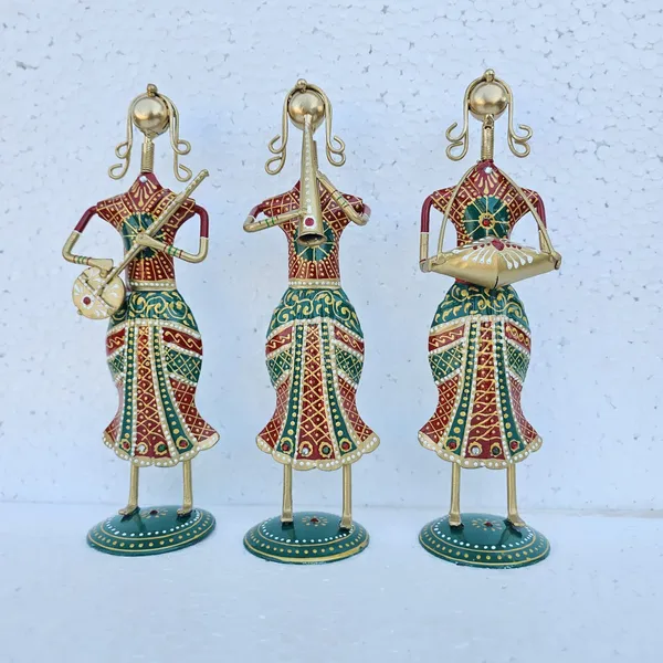 Handcrafted_Metal_Tribal_Musician_Showpiece_Set_of_3_(12_Inch)