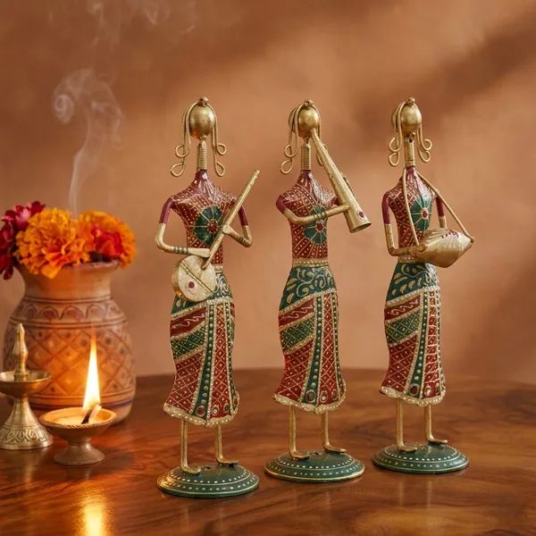 Handcrafted_Metal_Tribal_Musician_Showpiece_Set_of_3_(12_Inch)